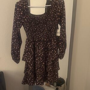Altered state black floral dress new with tags